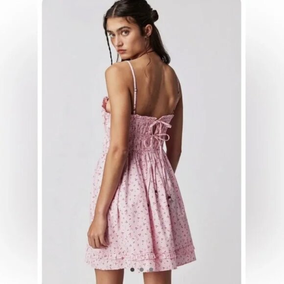 038 Free People Floral Gabby Mini Dress NWT Sizes Medium & Large - Picture 2 of 8